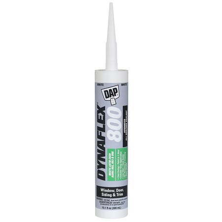 Dap Dynaflex 800 White Elastomeric Polymers Waterproof Sealant 10.1 oz 7079880800